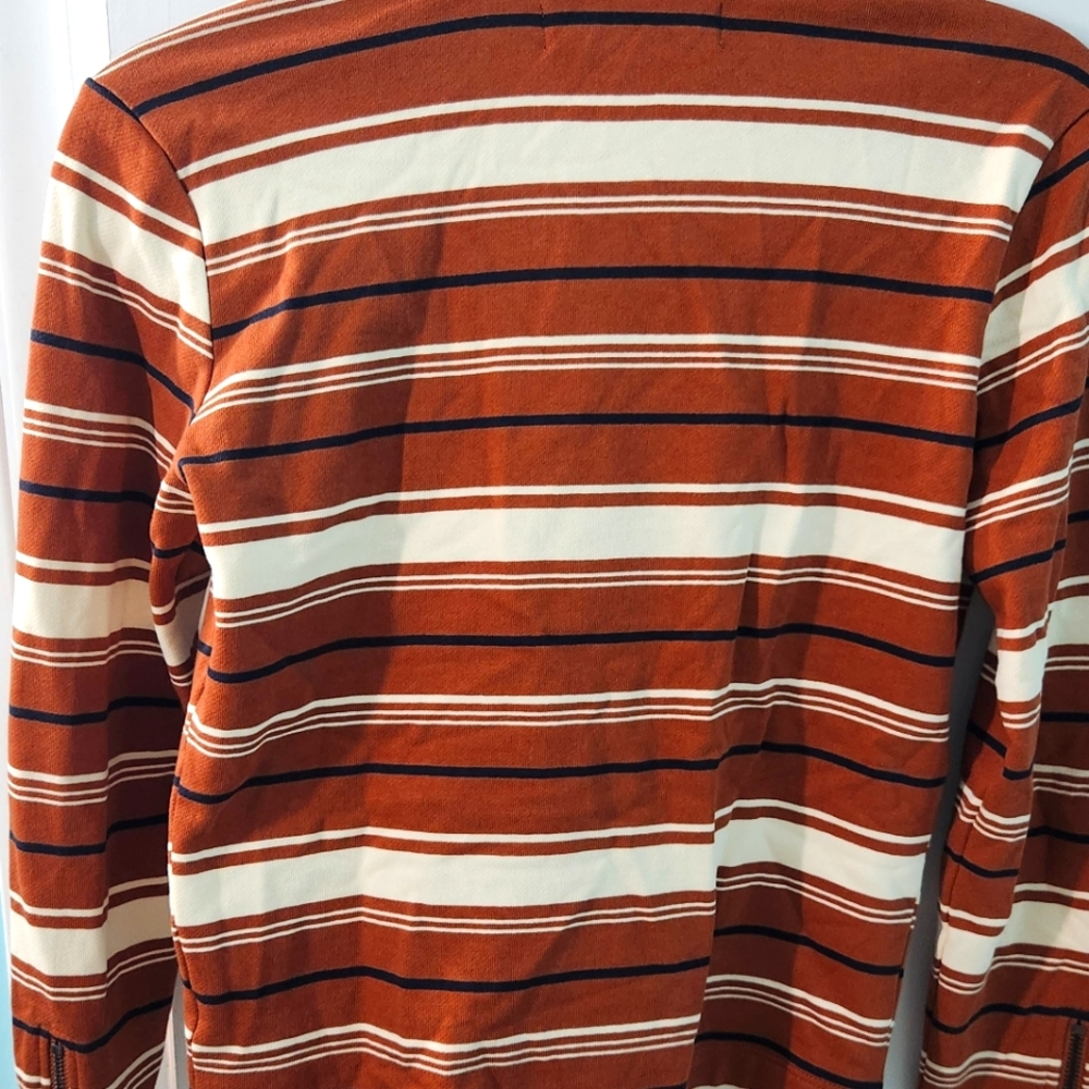 Saltwater Luxe Striped Jacket NWT Cream Navy Rust XS - Picture 6 of 6